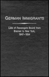 German Immigrants, Bremen to New York book cover